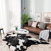 Faux Cowhide Area Rug, Black & White, 150 × 200 cm - image 7