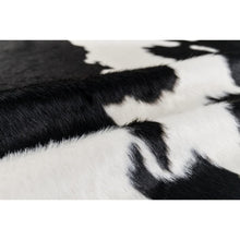 Faux Cowhide Area Rug, Black & White, 150 × 200 cm - image 6