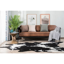 Faux Cowhide Area Rug, Black & White, 150 × 200 cm - image 3