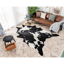 Faux Cowhide Area Rug, Black & White, 150 × 200 cm - image 2