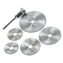Mini HSS Circular Saw Blades, 6-Piece Rotary Tool Set, 22-44 mm - image 1