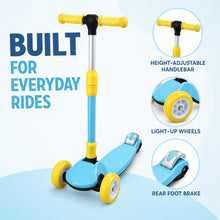 Kids 3-Wheel Kick Scooter with Adjustable Handlebar and Light-Up Wheels - image 2