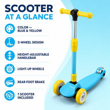 Kids 3-Wheel Kick Scooter with Adjustable Handlebar and Light-Up Wheels - image 9