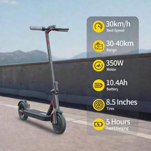 350W Foldable Electric Scooter for Adults with App Control, 8.5" Honeycomb Tires, Dual Brakes, 10.4Ah Battery Commuter E-Scooter Up to 30 km/h