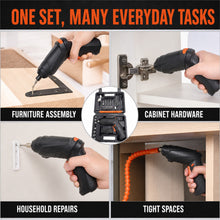 47-Piece USB Rechargeable Cordless Screwdriver Set with Case - image 7