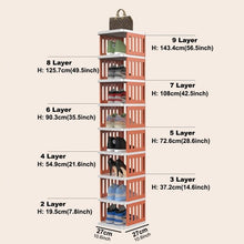 6-Tier Shoe Storage Rack, Compact Narrow Shoe Cabinet Organizer for Home, Bedroom, Entryway, Closet