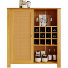 Sideboard Cabinet, Accent Storage Cabinet with Adjustable Shelves, Wine Rack for Home, Kitchen, Dining Room - SMT-WR034OAK - Default Title
