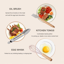 12-Piece Silicone Kitchen Utensils Set with Wooden Handles & Plastic Holder, Heat-Resistant, Non-Stick, BPA-Free Cooking Tools for Home & Professional Use