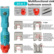 Blue 24-in-1 sink wrench tool for faucet installation - image 8