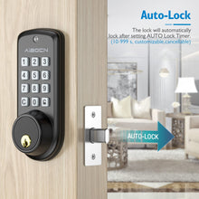 Electronic Keypad Deadbolt with Keyless Entry and Auto-Lock, Black - image 3