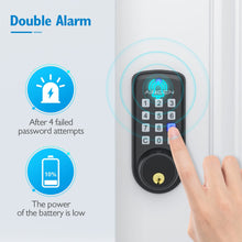 Electronic Keypad Deadbolt with Keyless Entry and Auto-Lock, Black - image 5