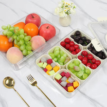8-Compartment Snackle Box with Lid, Handle, Fork and Spoon - image 5