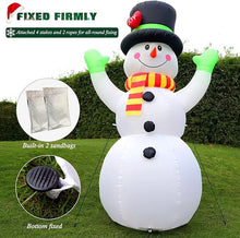 7 Ft Inflatable Snowman with LED Lights, Christmas Outdoor Decoration with Built-In Sandbags, Waterproof Blow Up Yard Décor for Lawn, Garden, Parties – LYC-258