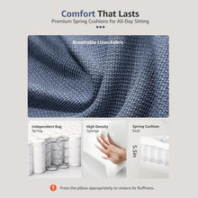 Convertible Chaise Lounge Sofa Bed with Storage Linen Fabric Reclining Daybed with Adjustable Backrest, Hidden Compartment, and Removable Cushion for Small Spaces, Bedroom, Living Room, Apartment