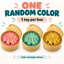 Glitter bun squishy toy with steamer-style storage case - image 4