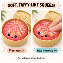 Glitter bun squishy toy with steamer-style storage case - image 5