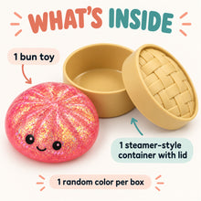 Glitter bun squishy toy with steamer-style storage case - image 7