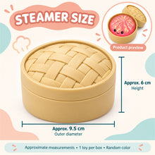 Glitter bun squishy toy with steamer-style storage case - image 8