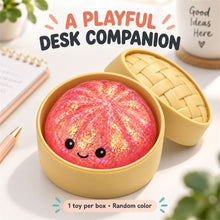 Glitter bun squishy toy with steamer-style storage case - image 9