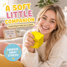 Squishy Cheese Cube Toy, Soft Squeeze Stress Ball, 65mm, Yellow - image 6