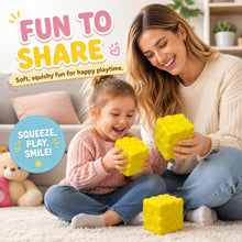 Squishy Cheese Cube Toy, Soft Squeeze Stress Ball, 65mm, Yellow - image 2