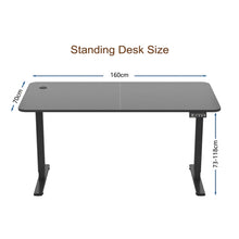 Electric Standing Desk, 160 x 70 cm Steel Adjustable Height Desk, Quick Assembly, Ultra-Quiet Motor - SM22F-05R-1670 - image 3