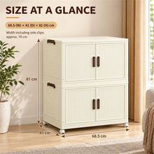 2-tier cream foldable storage cabinet - image 4