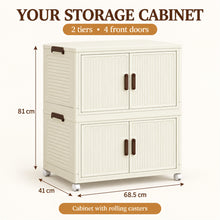 2-tier cream foldable storage cabinet - image 7