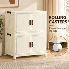2-tier cream foldable storage cabinet - image 9