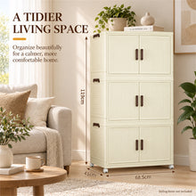 3-tier cream foldable storage cabinet - image 3