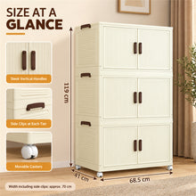3-tier cream foldable storage cabinet - image 4