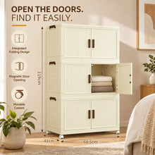 3-tier cream foldable storage cabinet - image 5