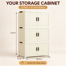 3-tier cream foldable storage cabinet - image 7