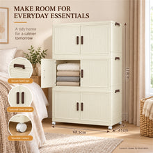 3-tier cream foldable storage cabinet - image 8
