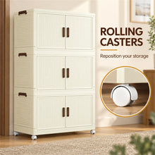 3-tier cream foldable storage cabinet - image 9