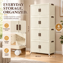 4-tier cream foldable storage cabinet - image 2