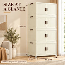 4-tier cream foldable storage cabinet - image 4