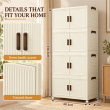 4-tier cream foldable storage cabinet - image 6