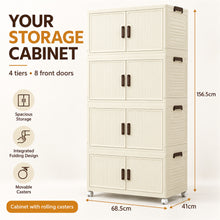 4-tier cream foldable storage cabinet - image 7