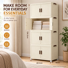 4-tier cream foldable storage cabinet - image 8