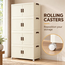 4-tier cream foldable storage cabinet - image 9