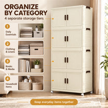 4-tier cream foldable storage cabinet - image 10