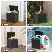 31-Gallon Outdoor Storage Deck Box – Waterproof & UV-Resistant Resin Patio Storage Bin with Lockable Lid, Side Handles, 220 lb Capacity, Rattan Style for Yard, Balcony & Pool