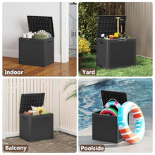 31-Gallon Outdoor Storage Deck Box – Waterproof & UV-Resistant Resin Patio Storage Bin with Lockable Lid, Side Handles, 220 lb Capacity, Rattan Style for Yard, Balcony & Pool