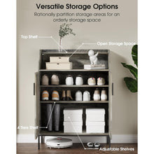4-Tier Shoe Storage Cabinet with Adjustable Shelves, Entryway & Hallway Organizer Rack, Modern Farmhouse White Shoe Rack for Home