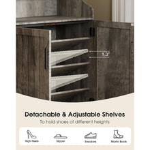 4-Tier Shoe Storage Cabinet with Adjustable Shelves, Entryway & Hallway Organizer Rack, Modern Farmhouse White Shoe Rack for Home
