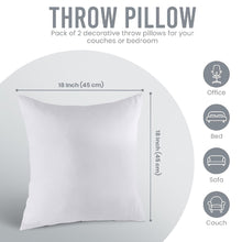 Throw Pillows, 18" x 18" inch Polyester Pillow Inserts for Bed Couch Decorative Pillows (Set of 2) - image 2