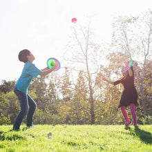 Toss and catch ball game set with adjustable hand strap paddles - image 6