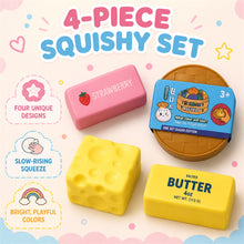 Food-Themed Slow-Rising Squishy Toys, 4-Piece Fidget Set, Ages 3+ - image 2