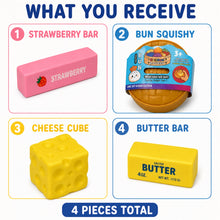 Food-Themed Slow-Rising Squishy Toys, 4-Piece Fidget Set, Ages 3+ - image 7